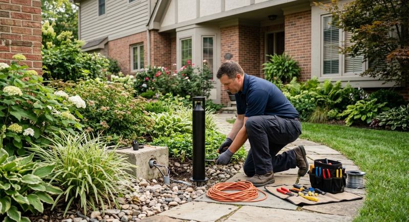 Outdoor Lamp Installation in Pasadena, CA